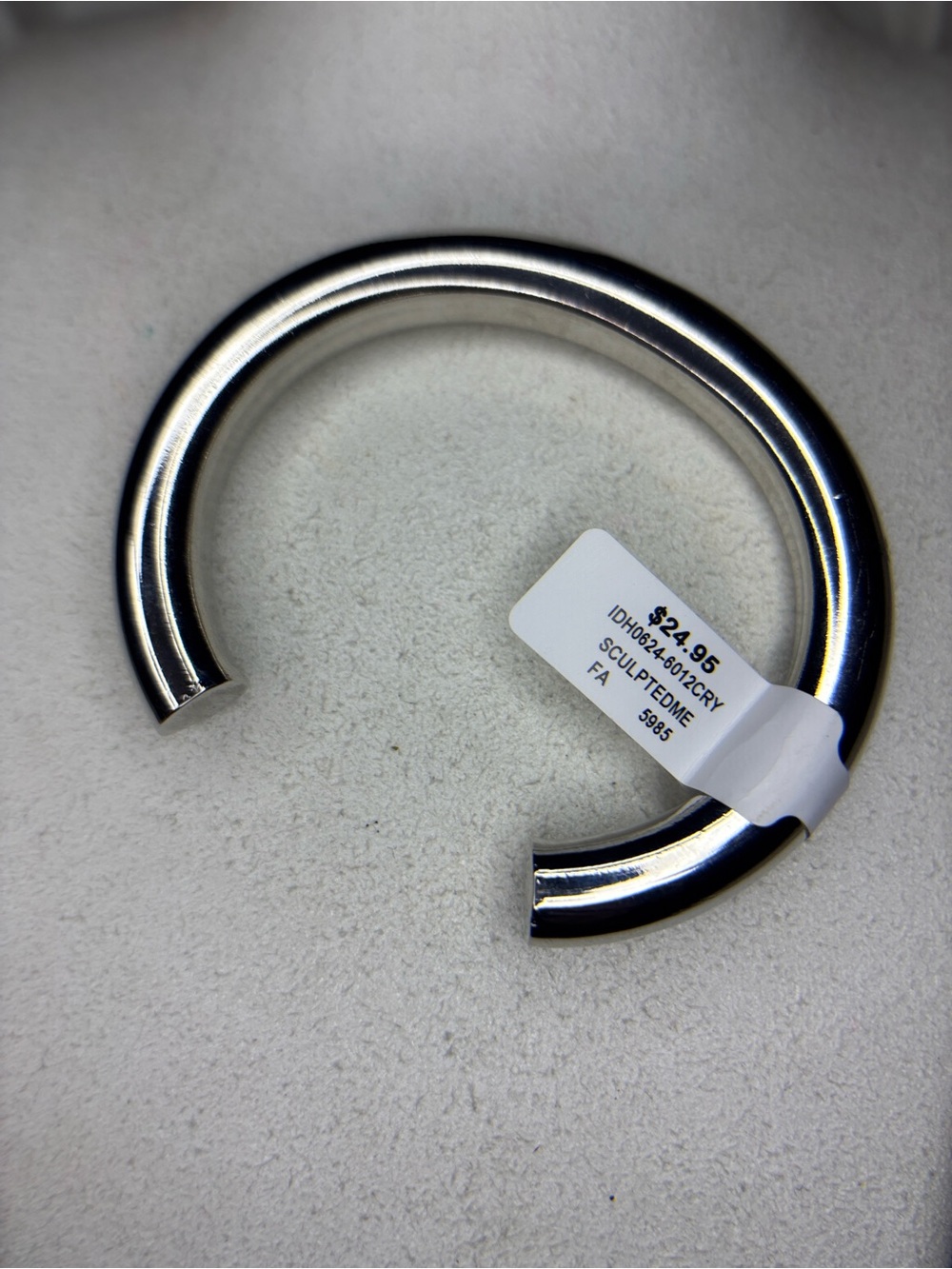 modern NWT silver cuff bracelet stainless steel